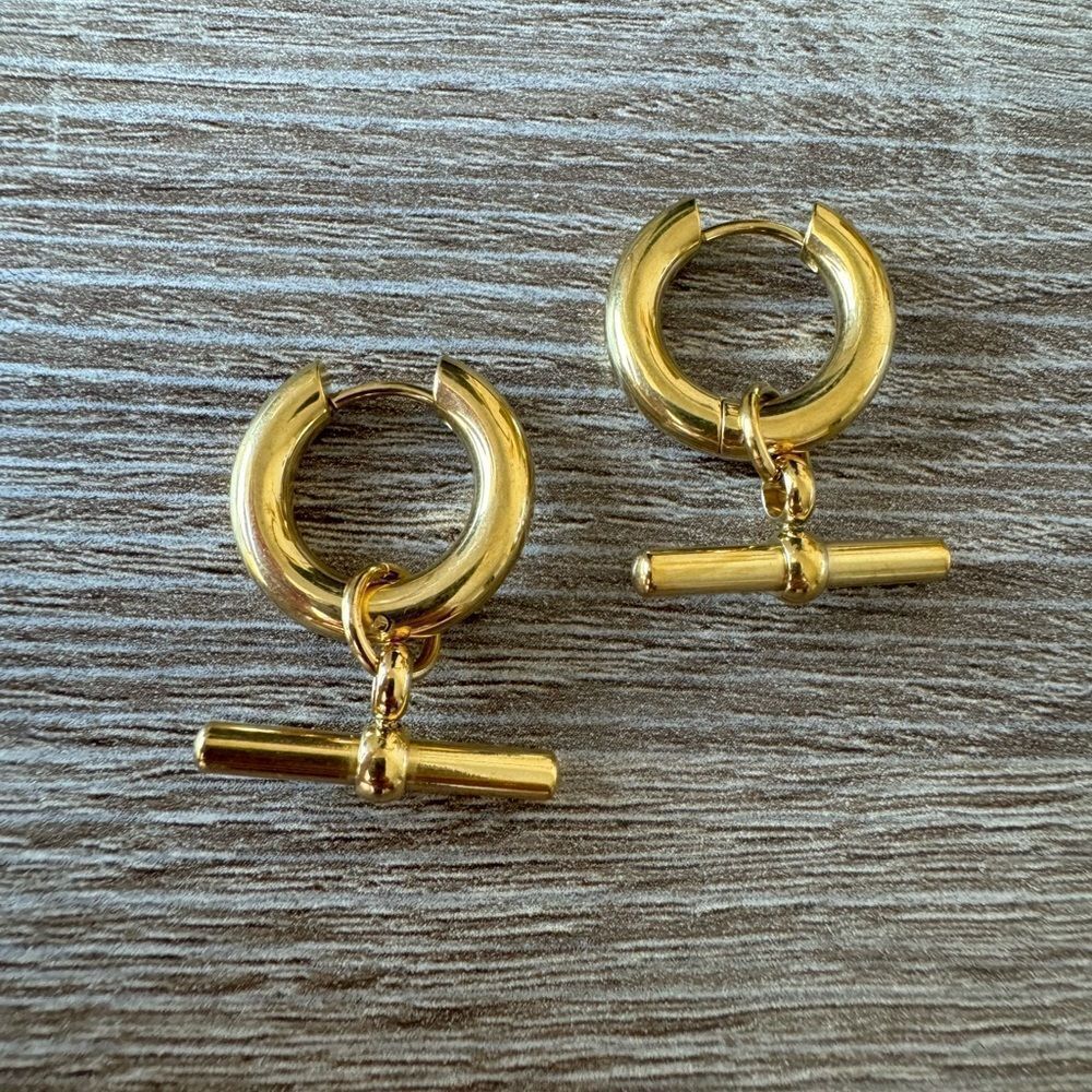 Statement hoop earrings N673 - Picture 3 of 4